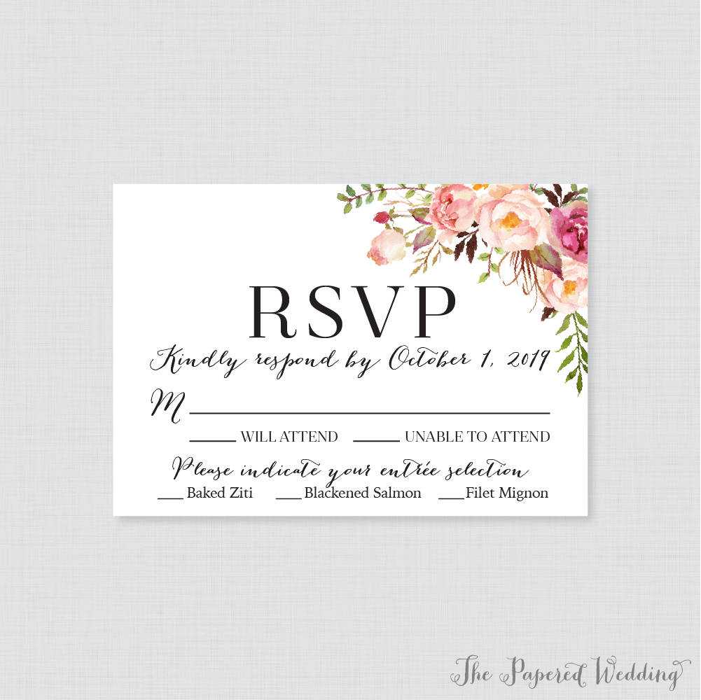 Rsvp Card Examples – Tunu.redmini.co Throughout Template For Rsvp Cards For Wedding