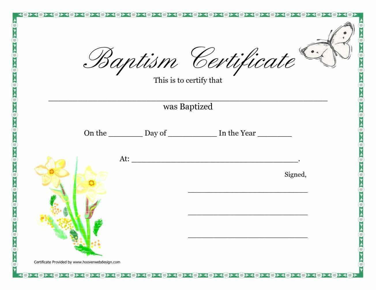 Sample Baptism Certificate Templates – Sample Certificate With Baptism Certificate Template Word