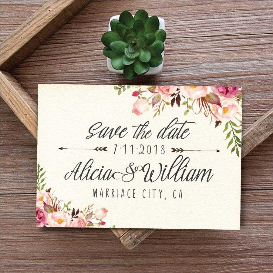 Save The Date Template, Printable Save The Date Card, Boho Throughout Save The Date Cards Templates