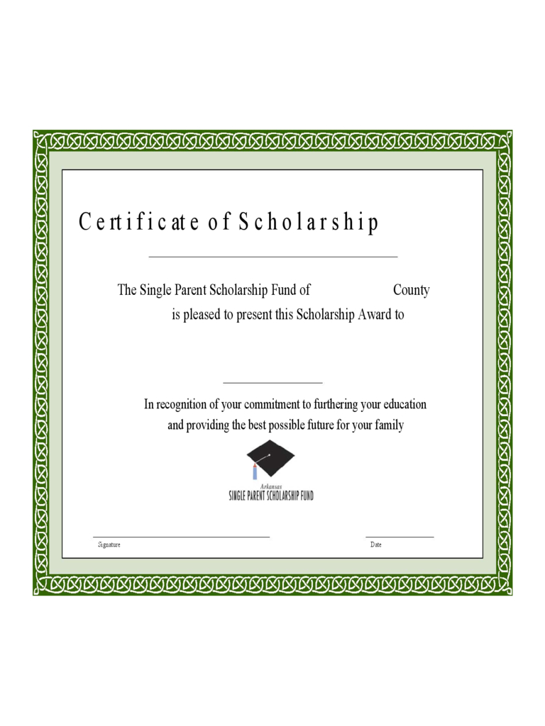 Scholarship Certificate – 3 Free Templates In Pdf, Word Inside Scholarship Certificate Template Word