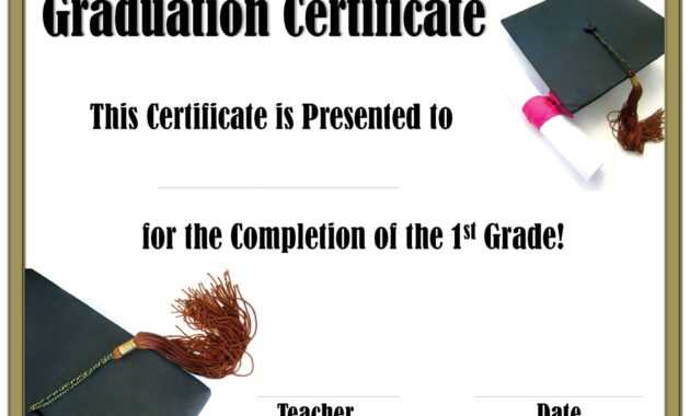 School Graduation Certificates | Customize Online With Or regarding 5Th Grade Graduation Certificate Template