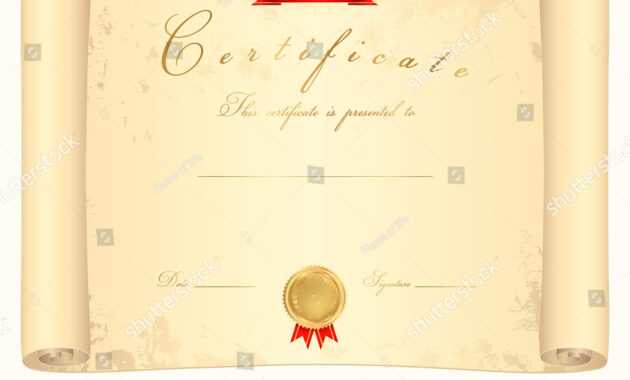 Scroll Certificate Completion Template Sample Background throughout Scroll Certificate Templates