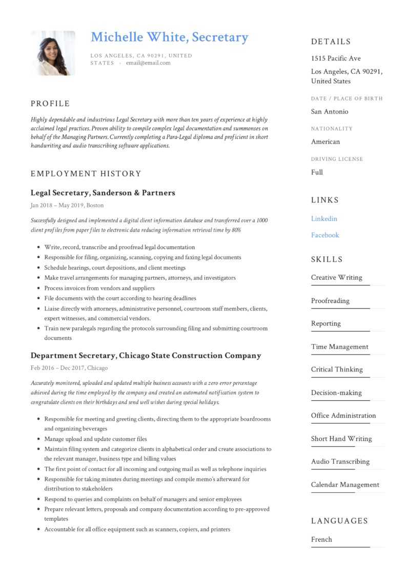 Secretary Resume & Writing Guide | +12 Template Samples | Pdf | Intended For Corporate Secretary Certificate Template