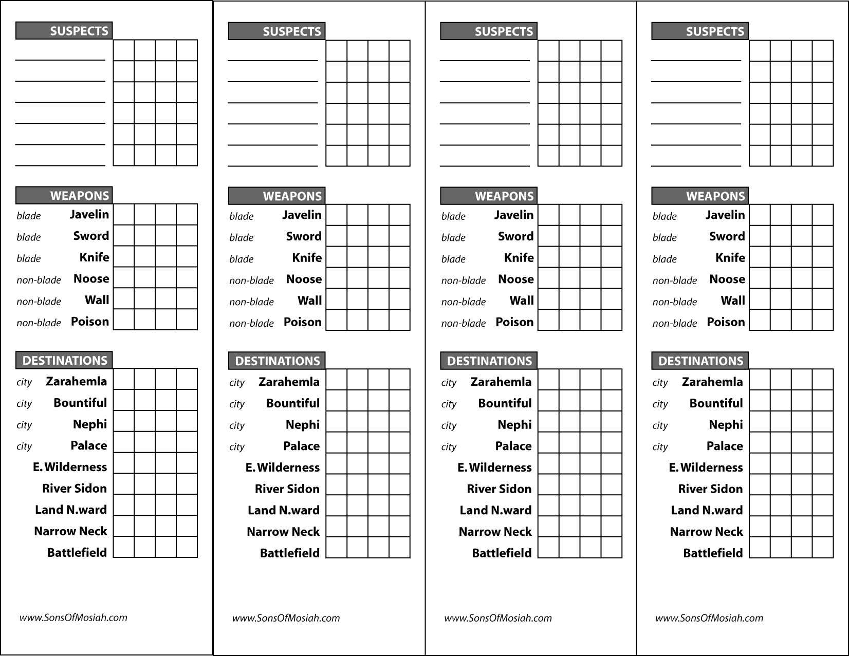 Selective Clue Printable Sheets | Dan's Blog Regarding Clue Card Template