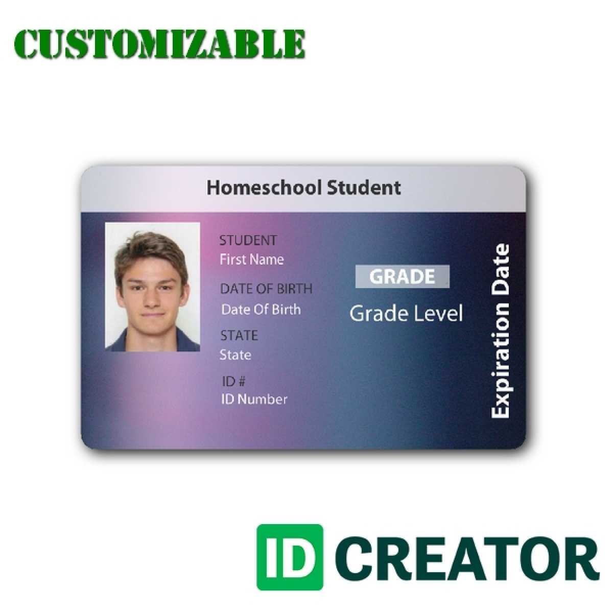 Sensational Student Id Card Template Ideas Free Psd Employee Intended For High School Id Card Template