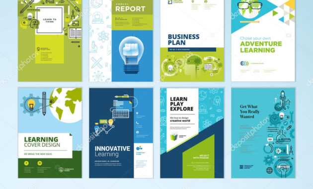 Set Brochure Design Templates Subject Education School pertaining to School Brochure Design Templates