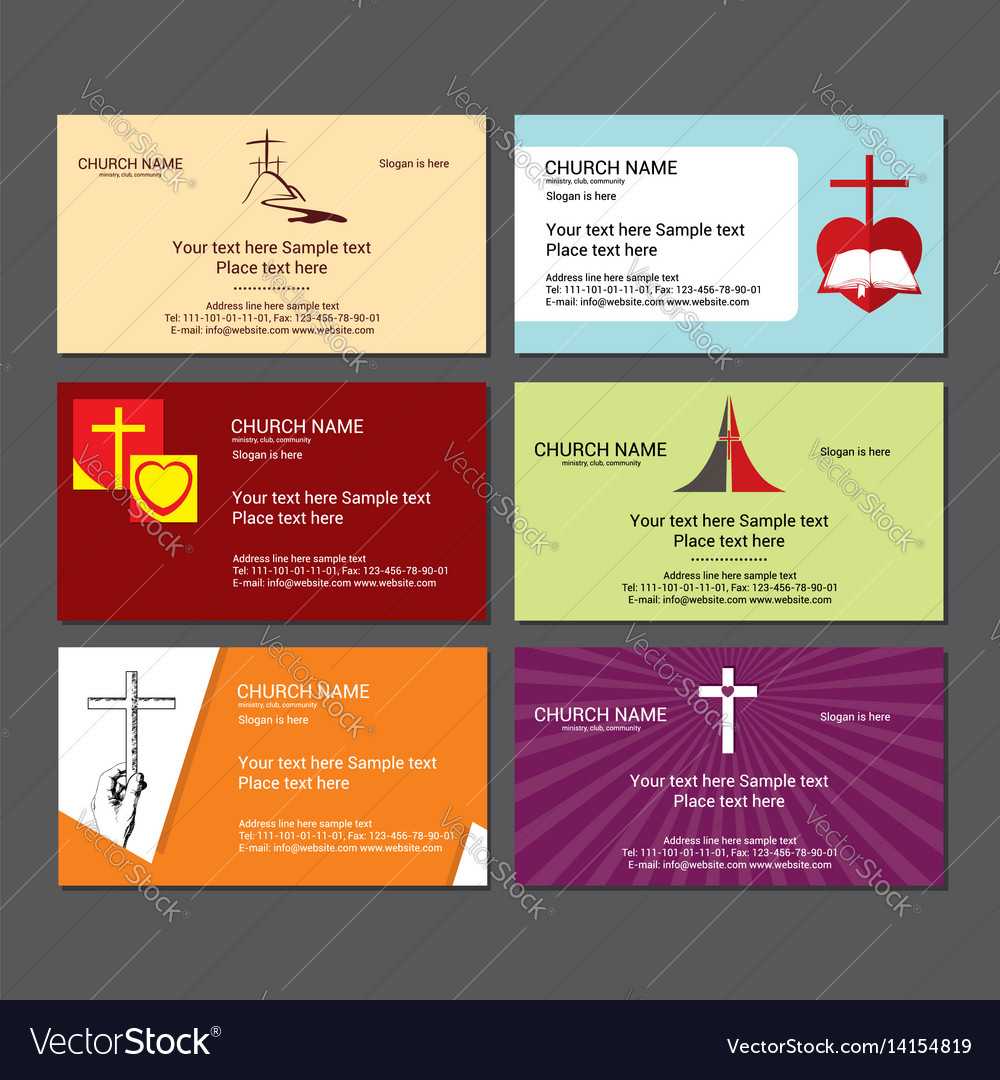 Set Christian Business Cards For The Church In Christian Business Cards Templates Free