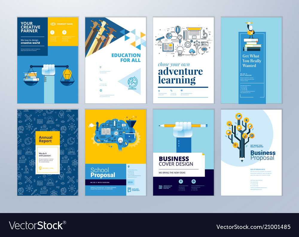 Set Of Brochure Design Templates Of Education Within Brochure Design Templates For Education