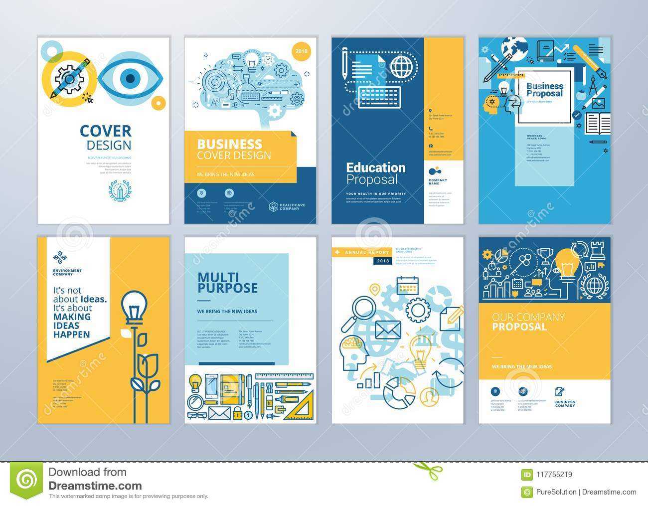 Set Of Brochure Design Templates On The Subject Of Education Inside Brochure Design Templates For Education
