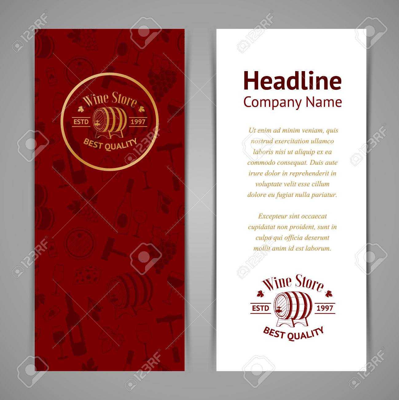 Set Of Business Cards. Templates For Wine Company Pertaining To Company Business Cards Templates