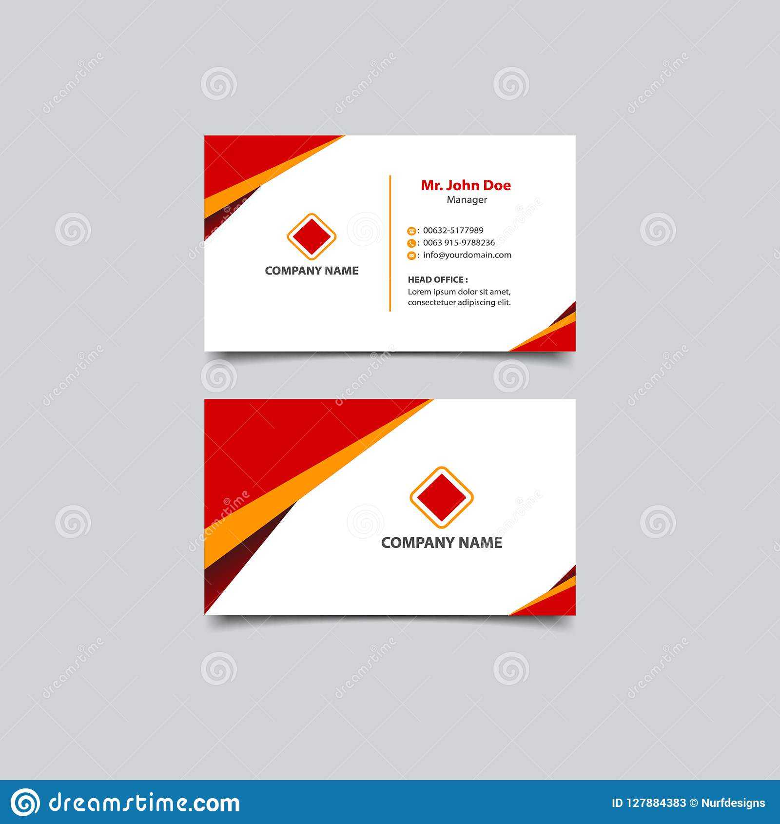 Simple And Modern Business Card Template Design Stock Vector Pertaining To Modern Business Card Design Templates