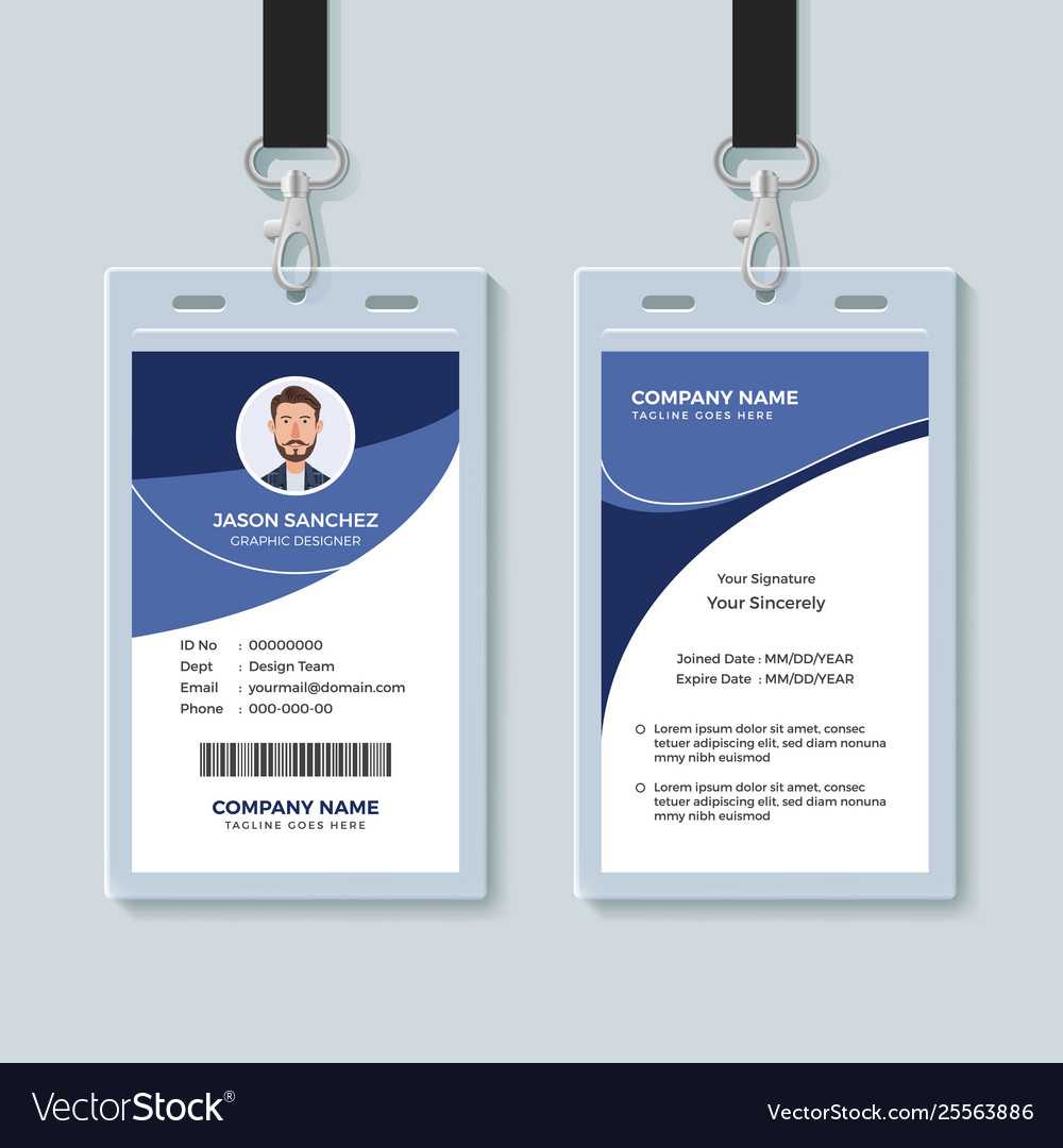 Simple Corporate Id Card Design Template With Regard To Company Id Card Design Template