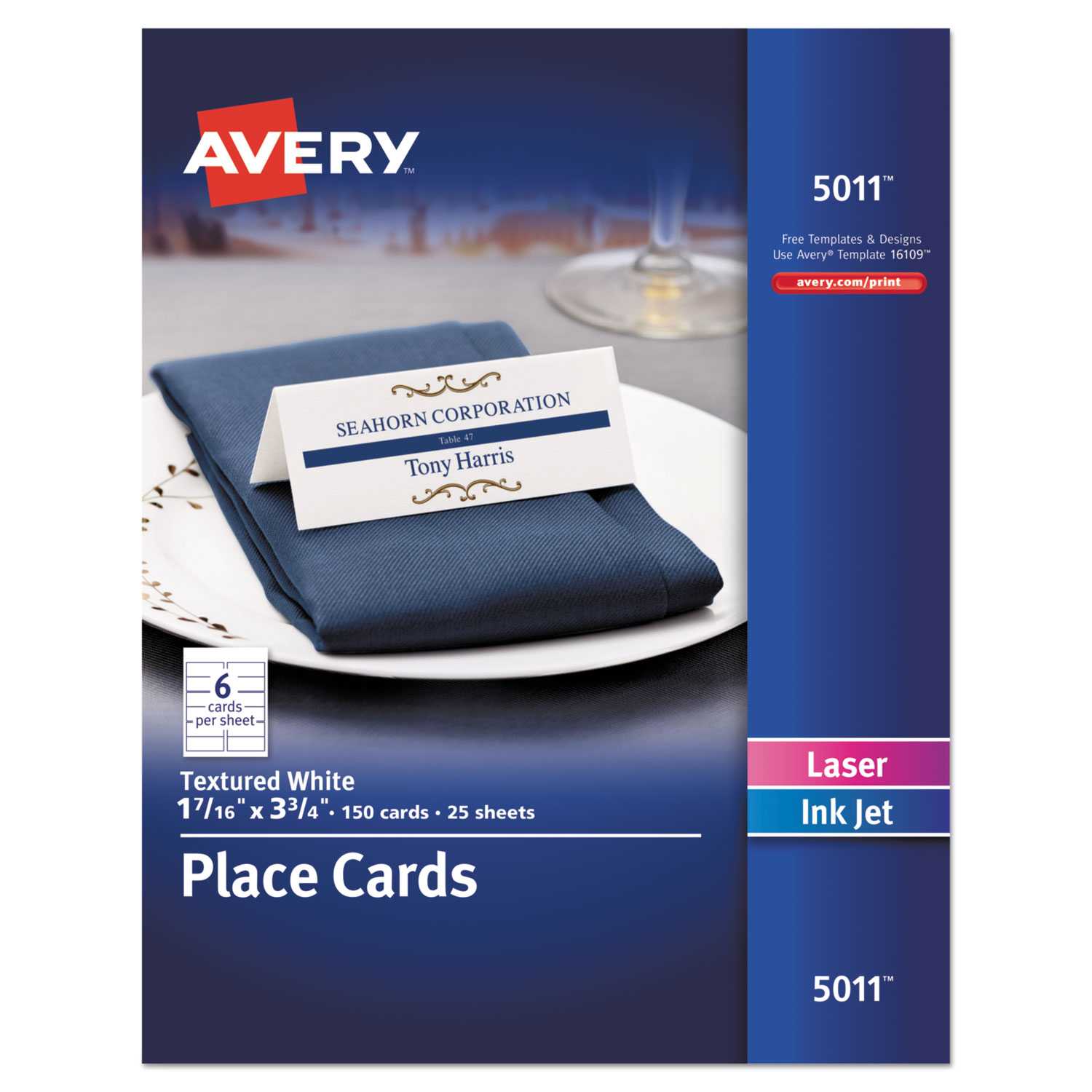 Small Textured Tent Cards, White, 1 7/16 X 3 3/4, 6 Cards/sheet, 150/box Regarding Free Place Card Templates 6 Per Page