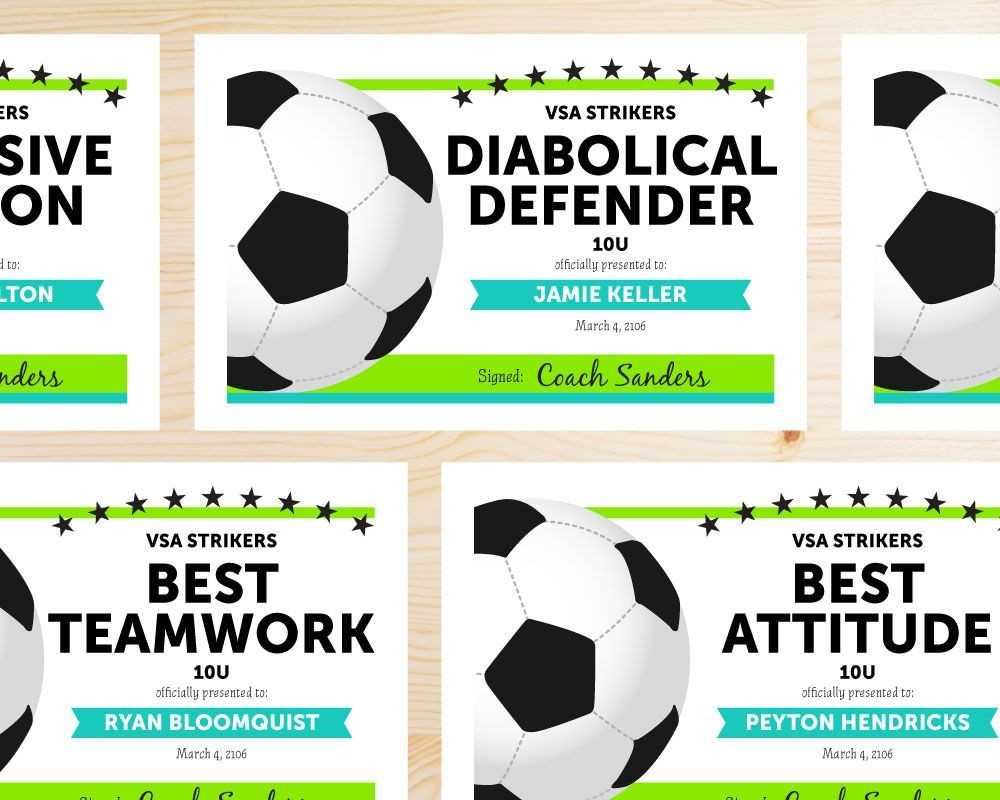 Soccer Award Categories Ideas For The House Pinterest With Regard To Soccer Certificate Template Free
