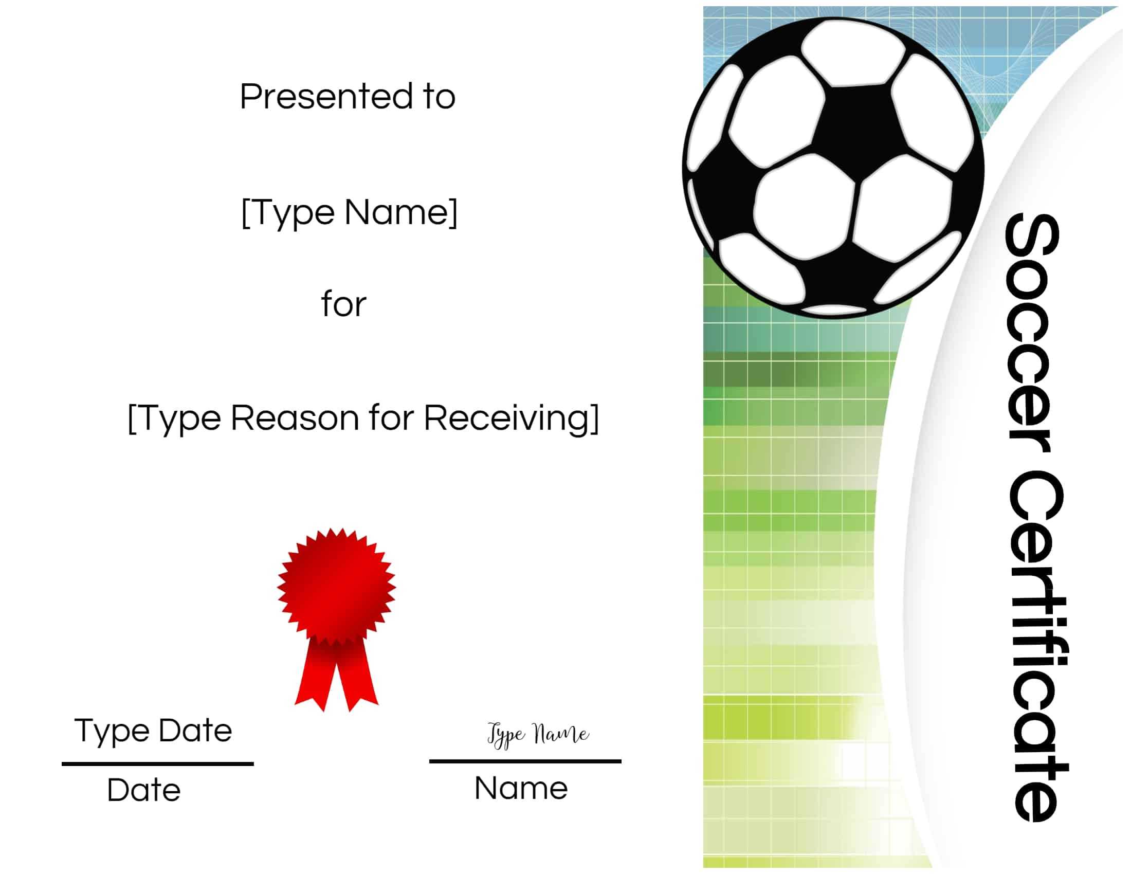 Soccer Certificate Printable – Colona.rsd7 Regarding Soccer Certificate Template Free