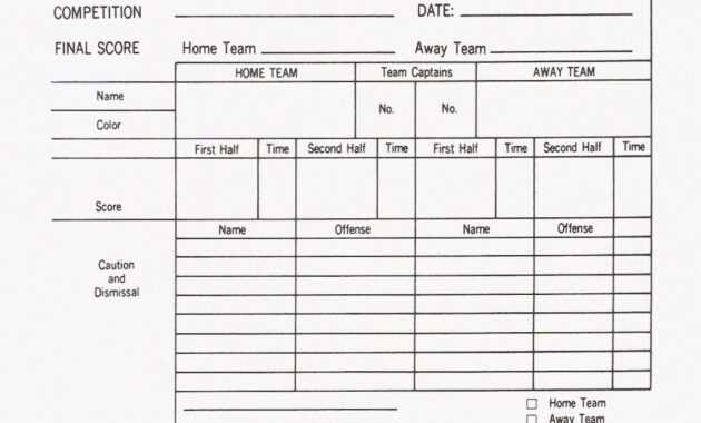 Soccer Report Card Template ] - Stat Sheet Template 7 Free regarding Football Referee Game Card Template