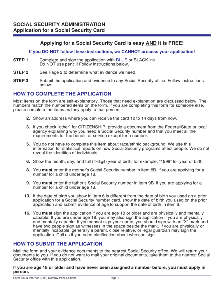 Social Security Card Form – 2 Free Templates In Pdf, Word Pertaining To Editable Social Security Card Template