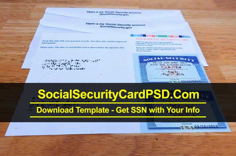 Social Security Card Psd Template Collection 2020 With Regard To Social 