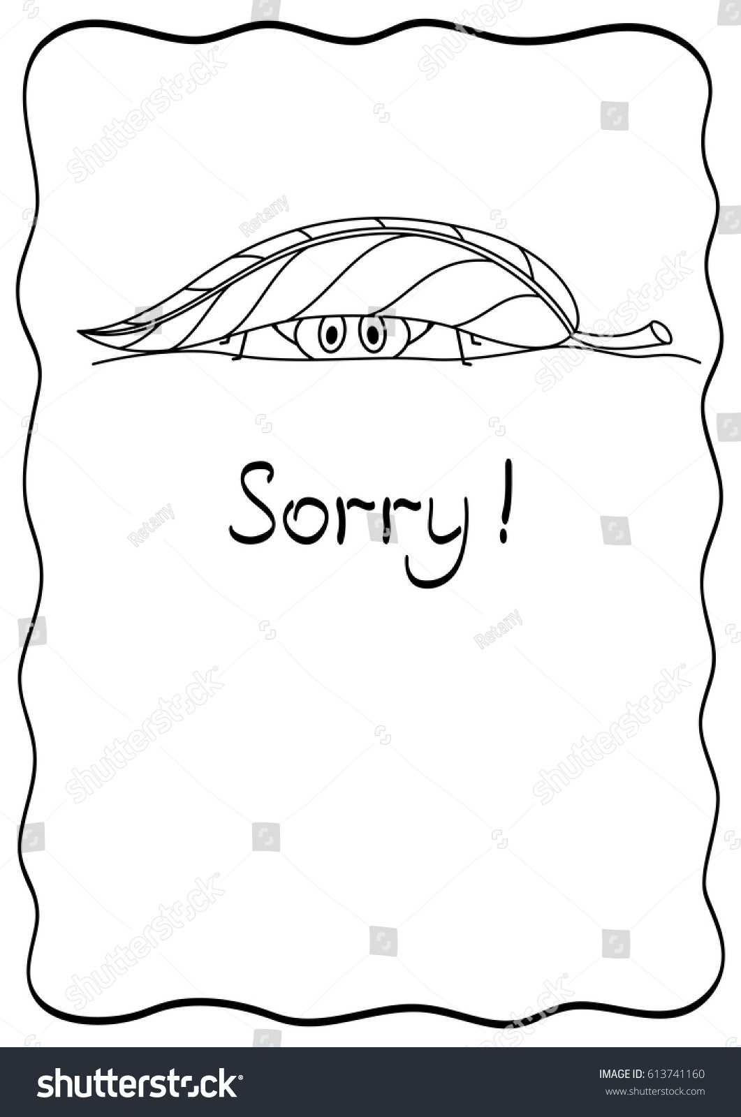 Sorry Comic Postcard Spider Design Template Stock Vector Pertaining To Sorry Card Template