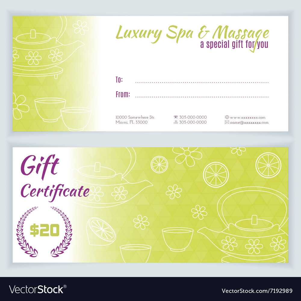 Spa Massage Gift Certificate Template Pertaining To Massage Gift Certificate Template Free Download