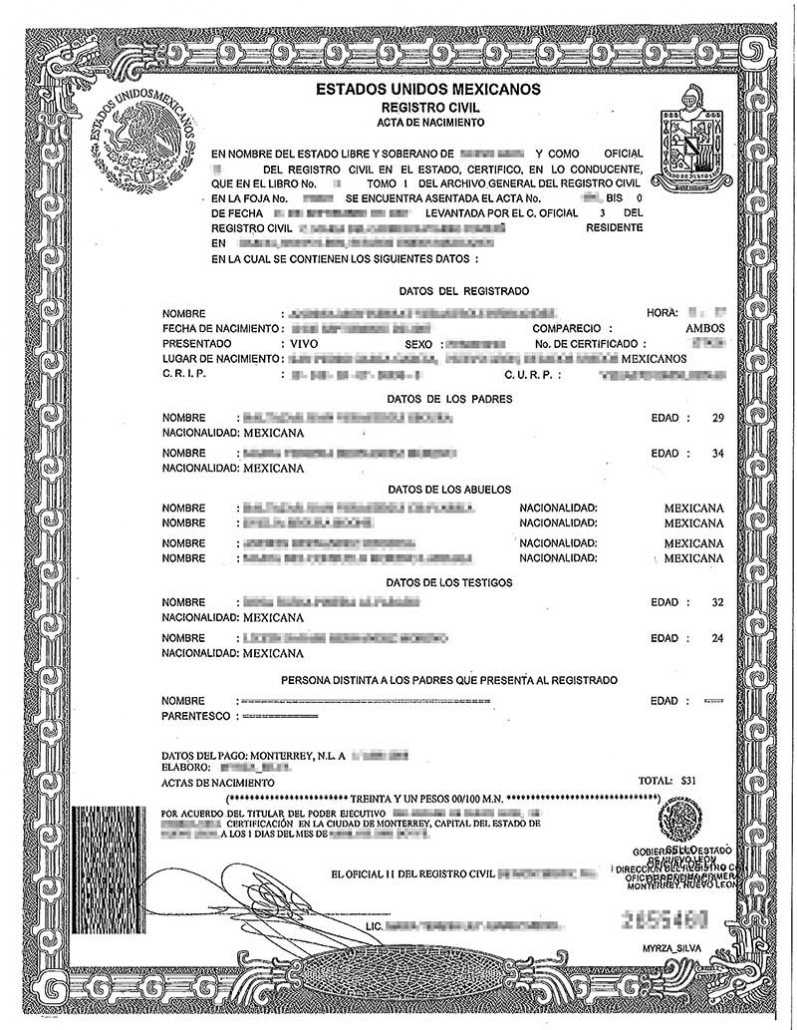 Spanish Birth Certificate Translation | Burg Translations Regarding Birth Certificate Translation Template