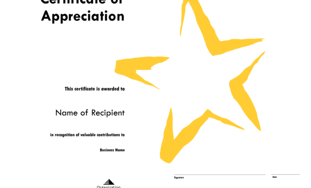 Star Award Certificate Templates Free Image intended for Star Award Certificate Template