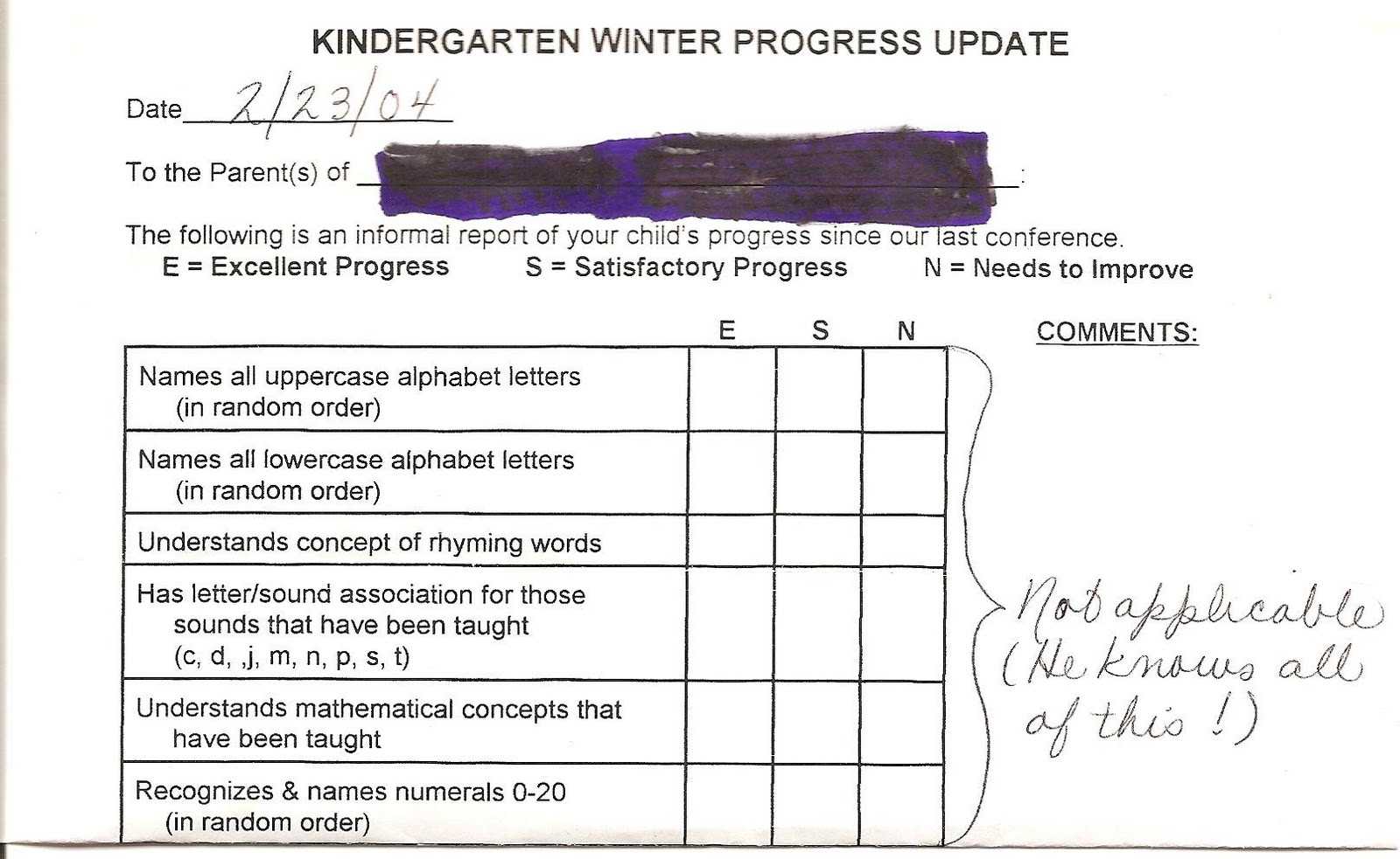 Student Progress Report Sample Comments ] – Teachers Within Boyfriend Report Card Template