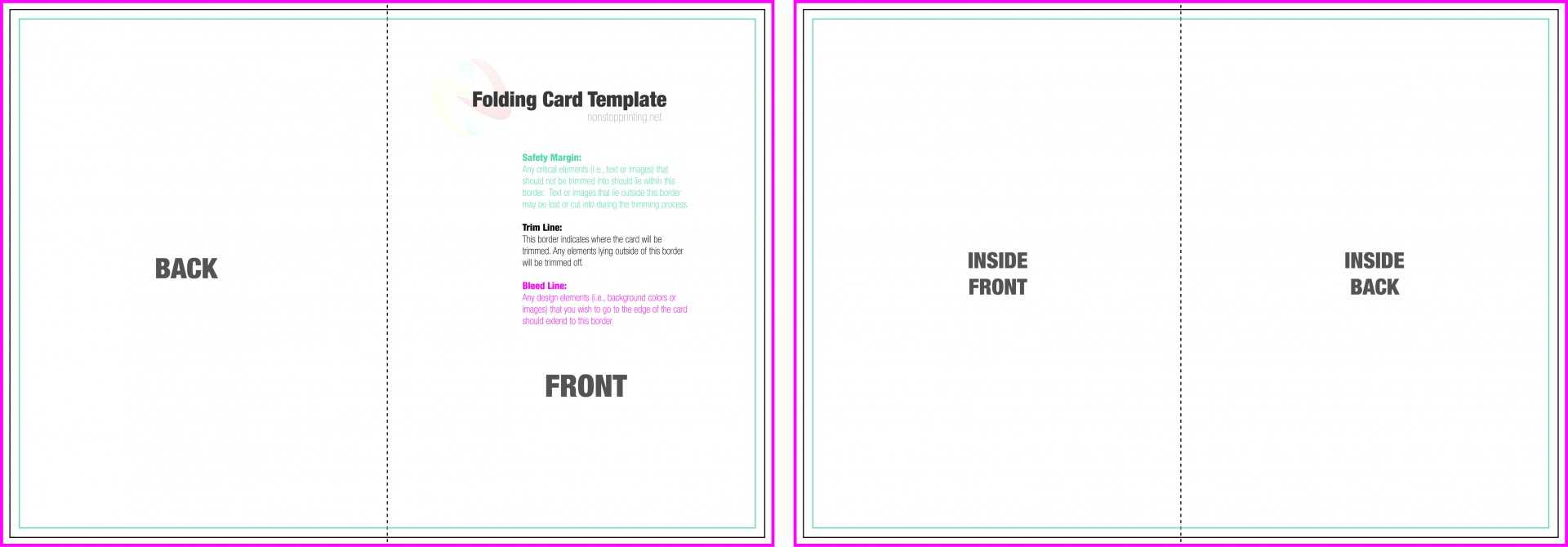 Stupendous Quarter Fold Card Template Photoshop Ideas Intended For Foldable Card Template Word