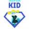 Super Kid Banner, Cute Girl In Superhero Costume And Mask In Superhero Birthday Card Template