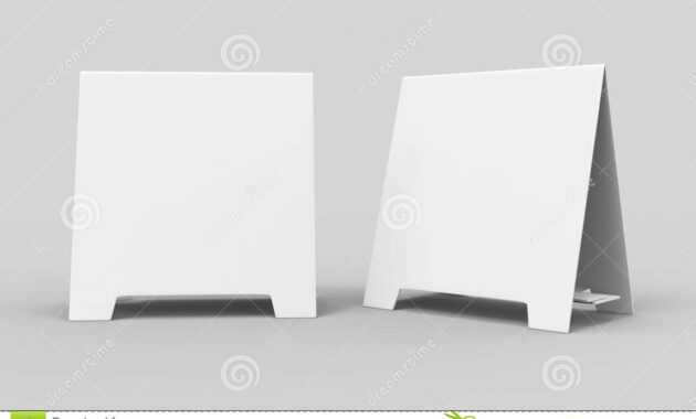 Tablet Tent Card Talkers Promotional Menu Card White Blank with regard to Blank Tent Card Template