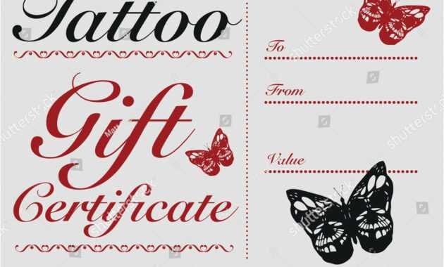 Tattoo Gift Certificate Template Free in Tattoo Gift Certificate Template