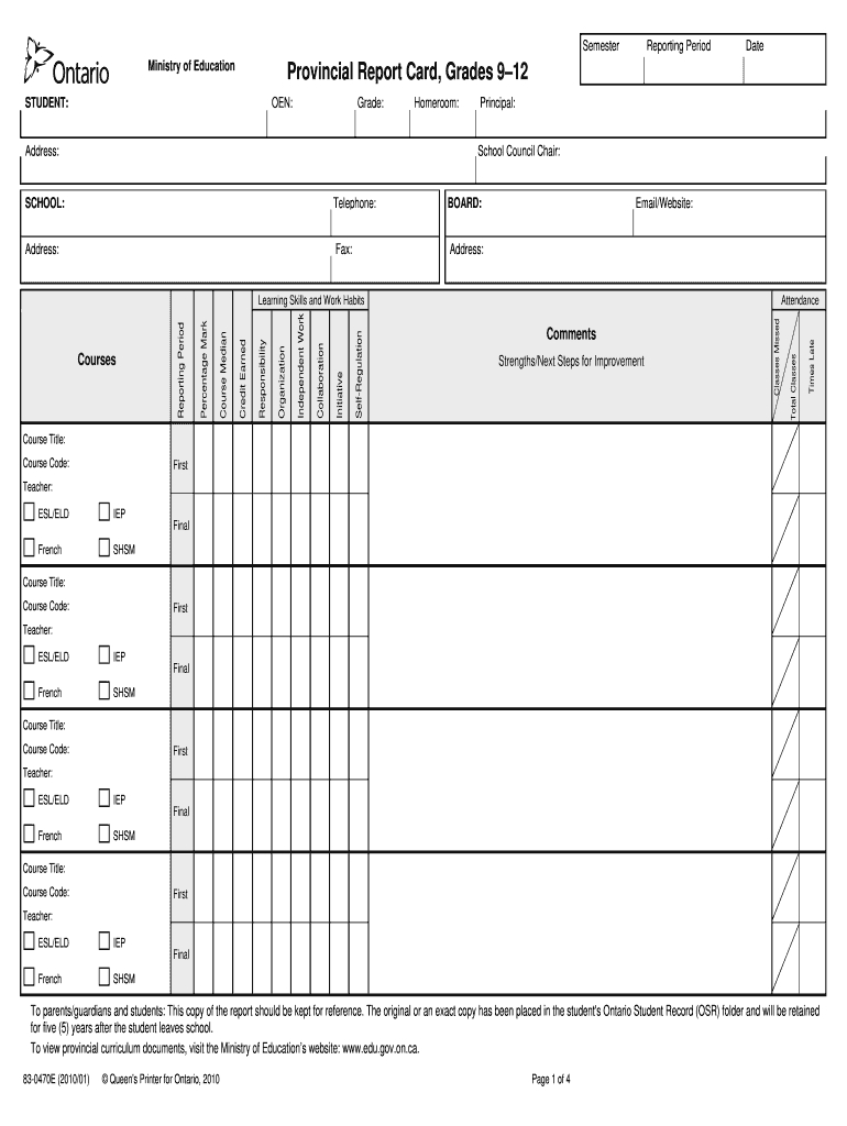 Tdsb Report Card Pdf – Fill Online, Printable, Fillable Within Fake Report Card Template