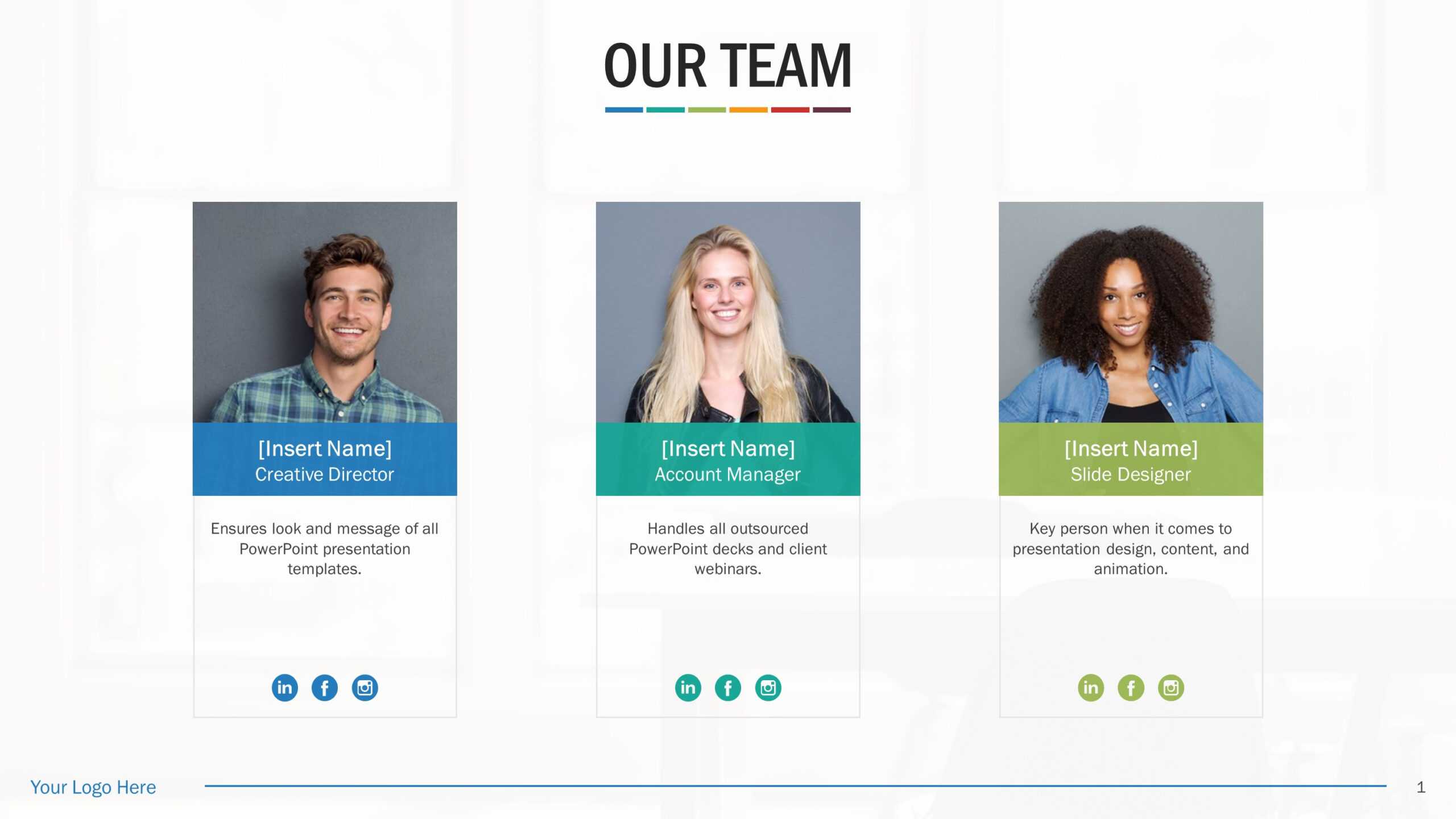 Team Biography Slides For Powerpoint Presentation Templates Inside Biography Powerpoint Template