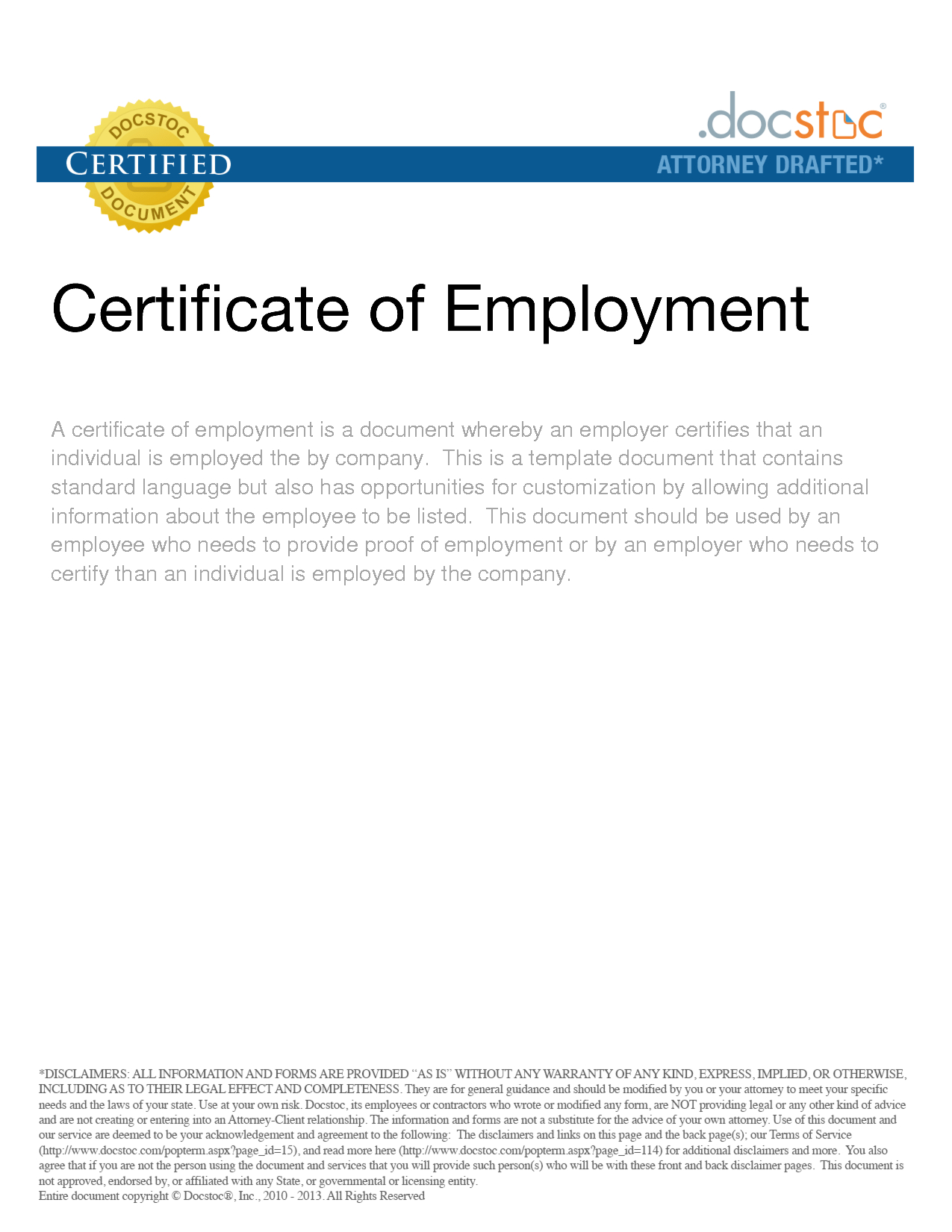 Template Certificate Of Employment. Employment Certificate Regarding Template Of Certificate Of Employment