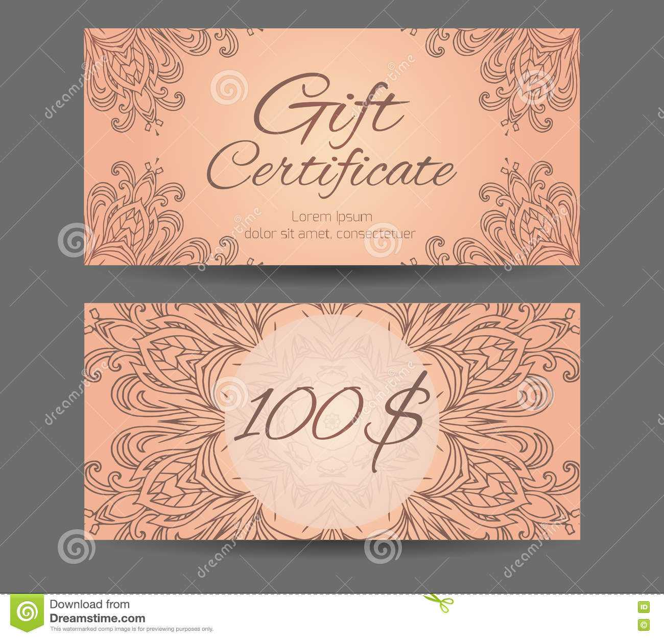 Template Gift Certificate For Yoga Studio, Spa Center Intended For Yoga Gift Certificate Template Free