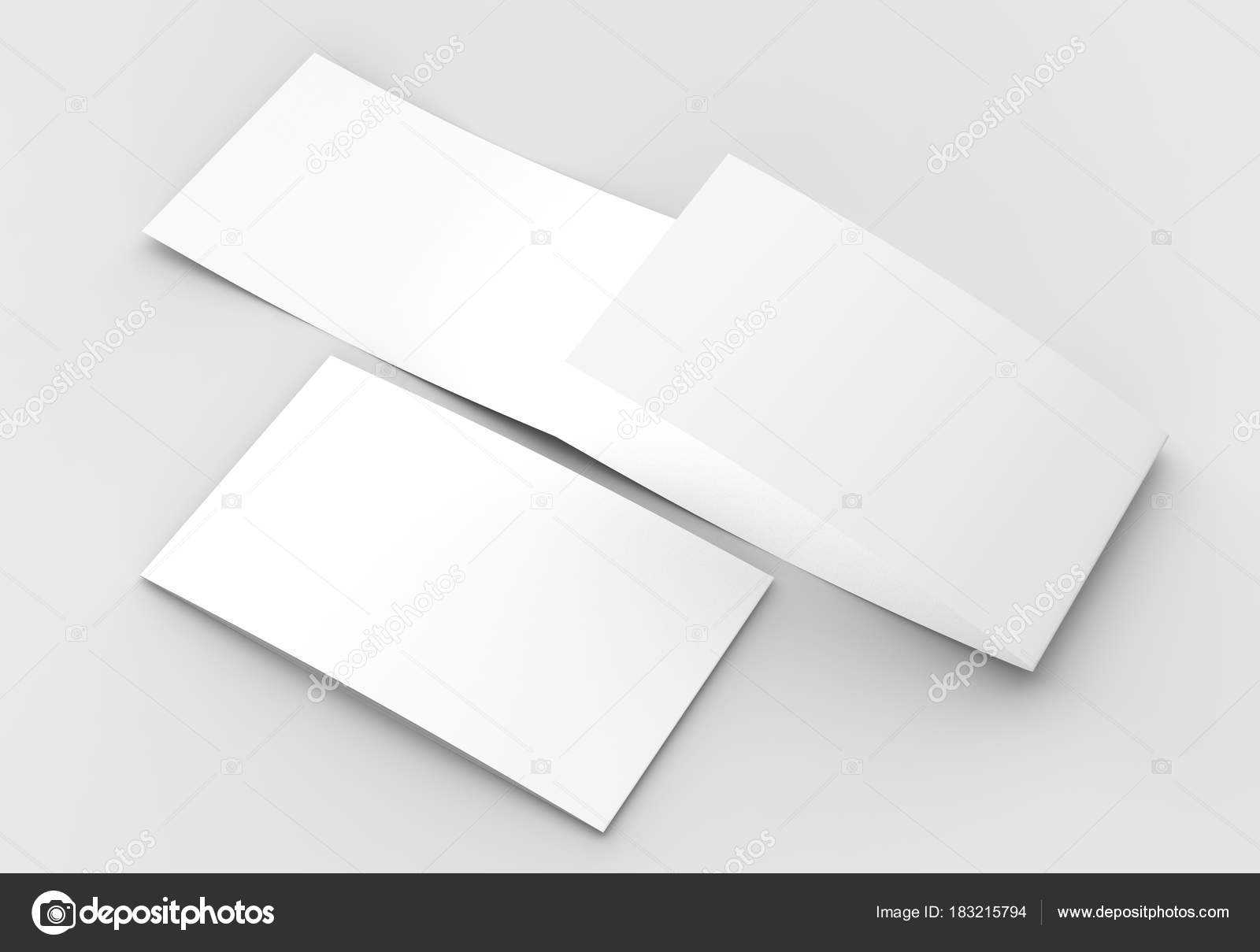 Template Of Blank Three Fold Horizontal – Landscape Brochure Throughout Three Fold Card Template