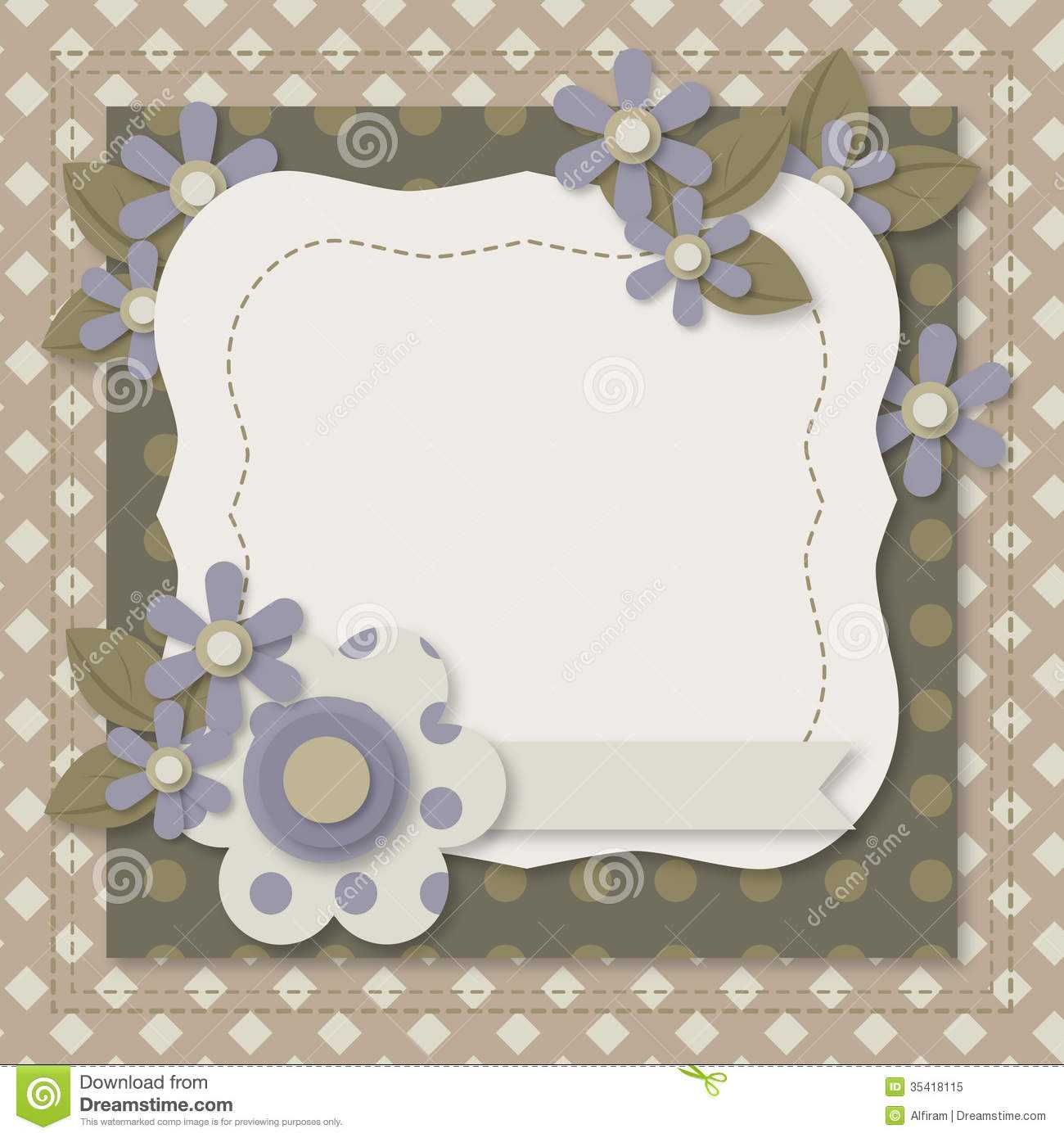 Template Of Greeting Card Or Album Page Stock Vector Intended For Greeting Card Layout Templates