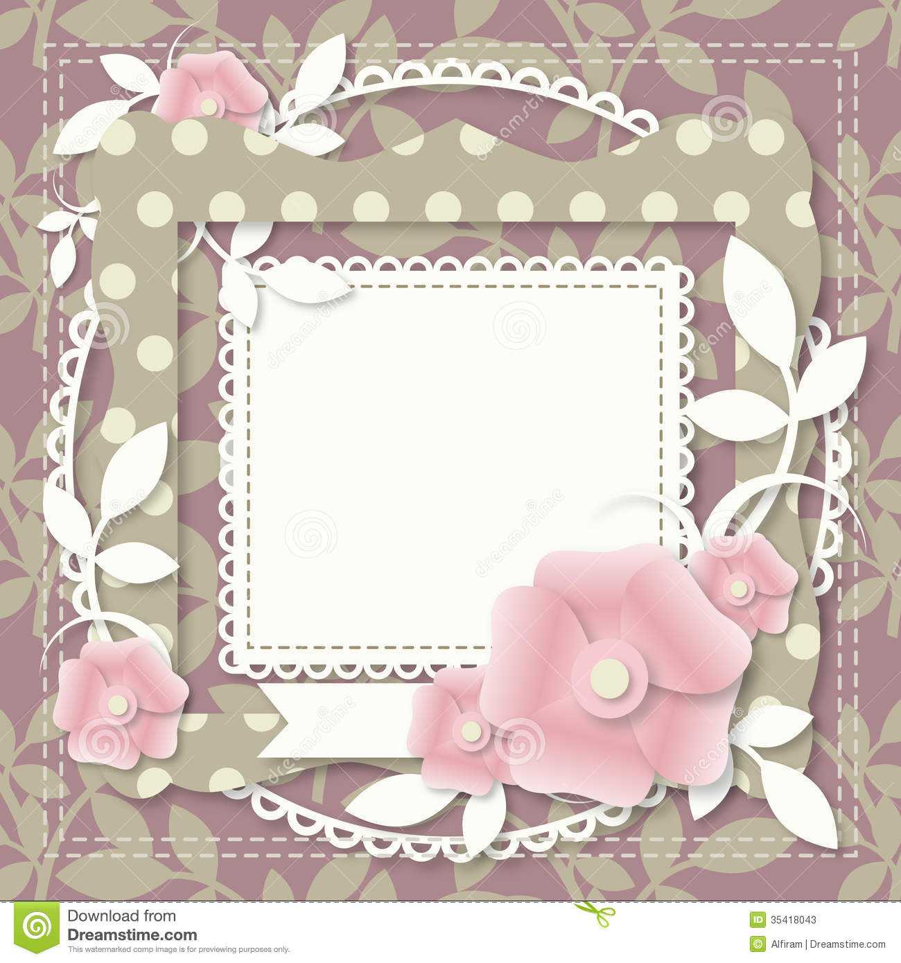 Template Of Greeting Card Stock Vector. Illustration Of Intended For Greeting Card Layout Templates