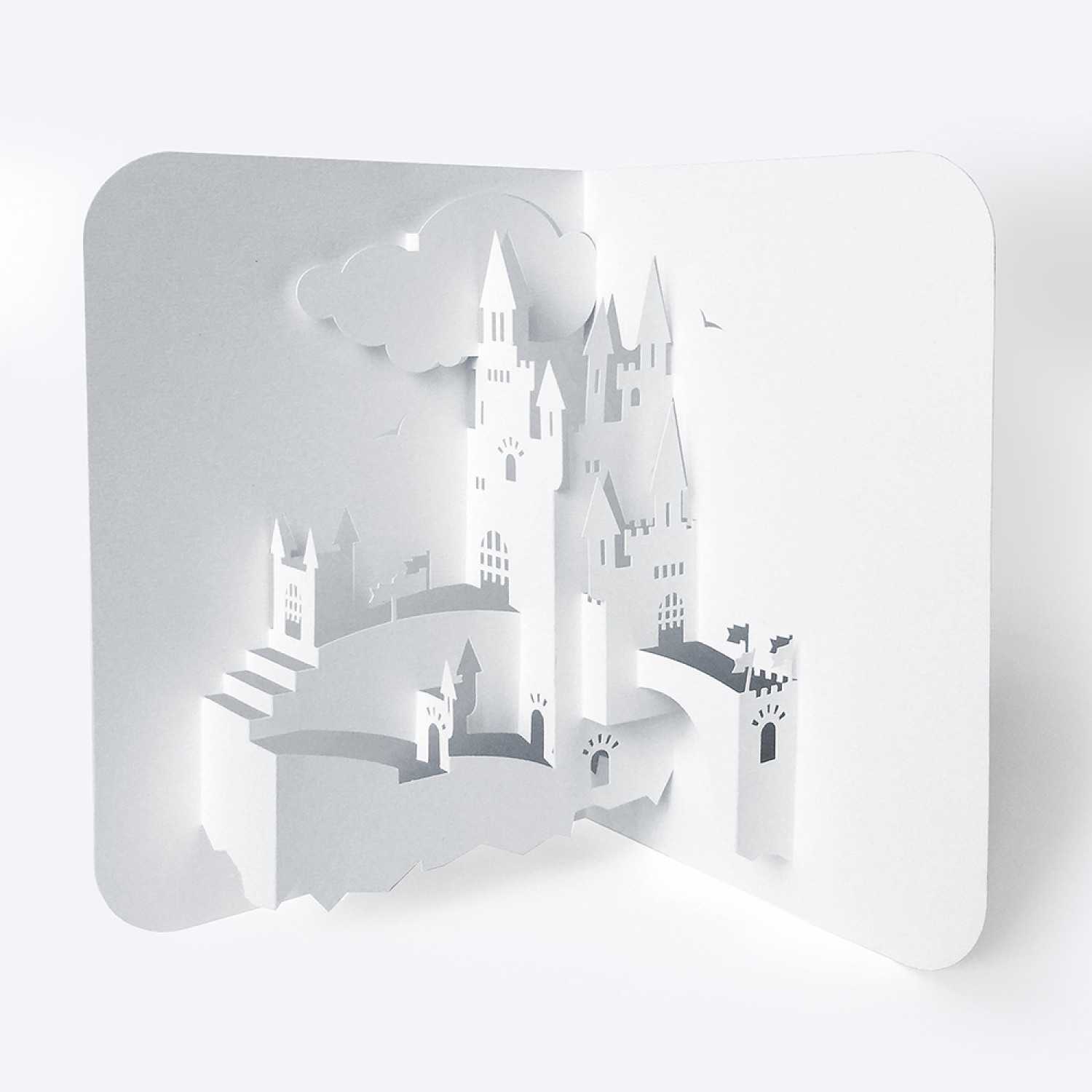 Template Pop Up Card «Castle» With Pop Up Card Templates Free Printable