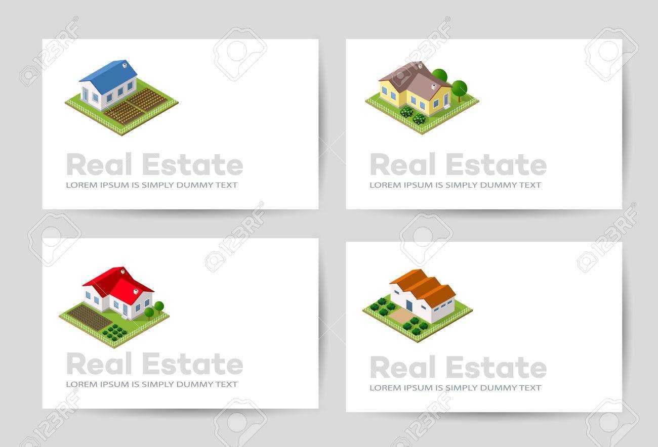 Templates Of Business Cards For Real Estate Agencies, City Portals,.. Throughout Real Estate Business Cards Templates Free