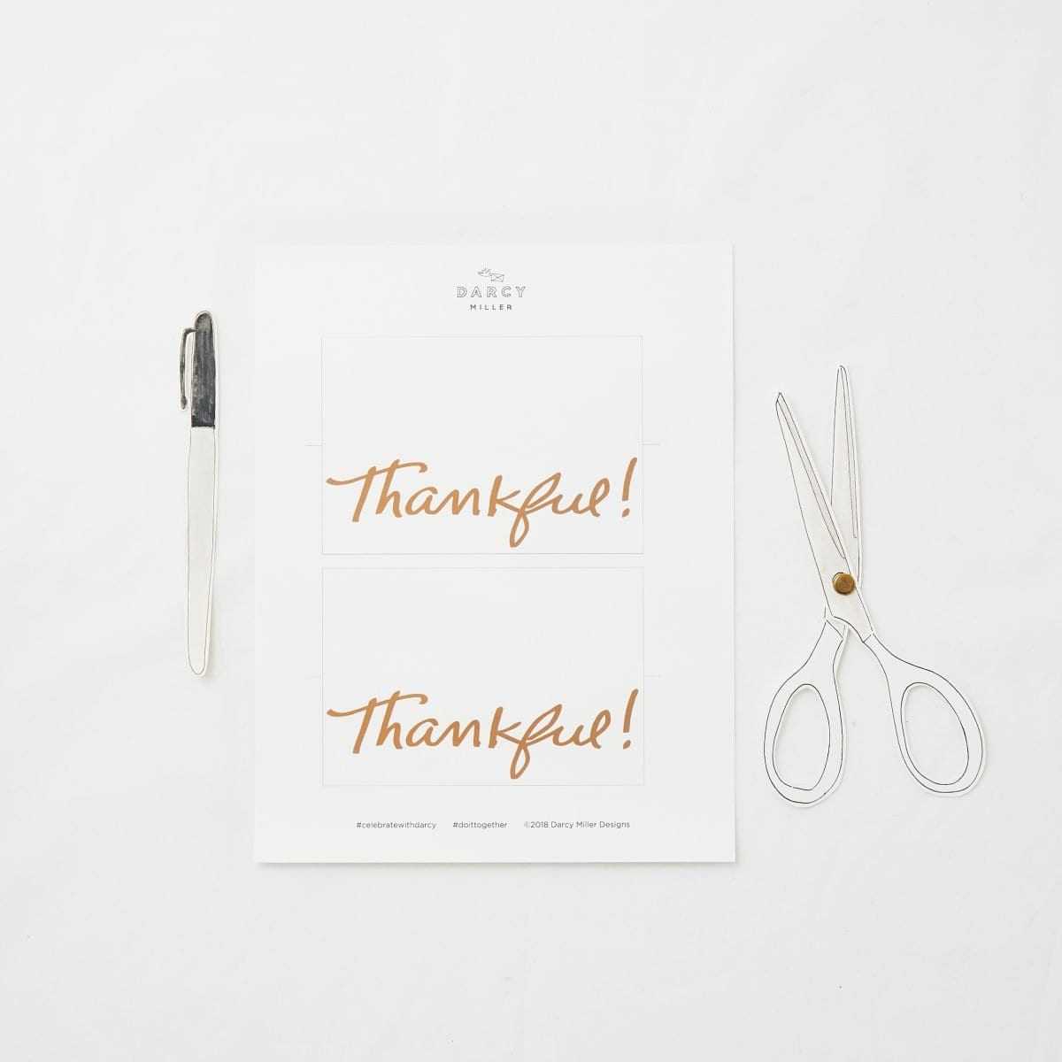 Thankful Table Card | Darcy Miller Designs In Place Card Setting Template