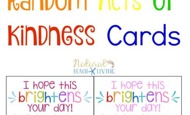 The Best Random Acts Of Kindness Printable Cards Free with Random Acts Of Kindness Cards Templates