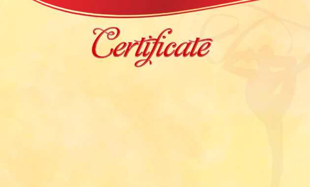 The Certificate Template «Rhythmic Gymnastics» - Dimaker intended for Gymnastics Certificate Template