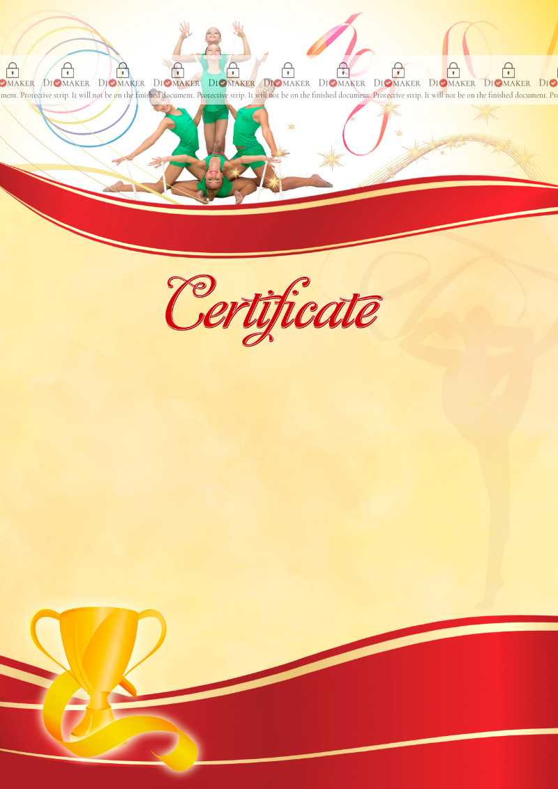 The Certificate Template «Rhythmic Gymnastics» - Dimaker Intended For Gymnastics Certificate Template