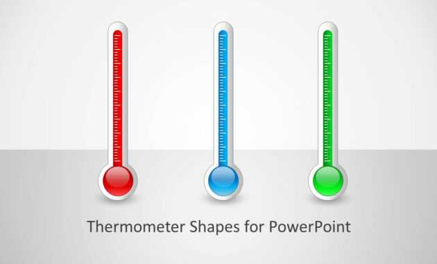 Thermometer Shapes For Powerpoint pertaining to Powerpoint Thermometer Template
