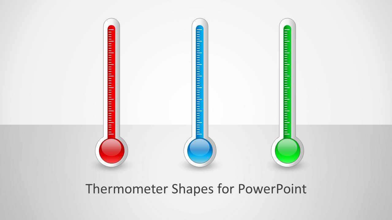 Thermometer Shapes For Powerpoint Pertaining To Powerpoint Thermometer Template