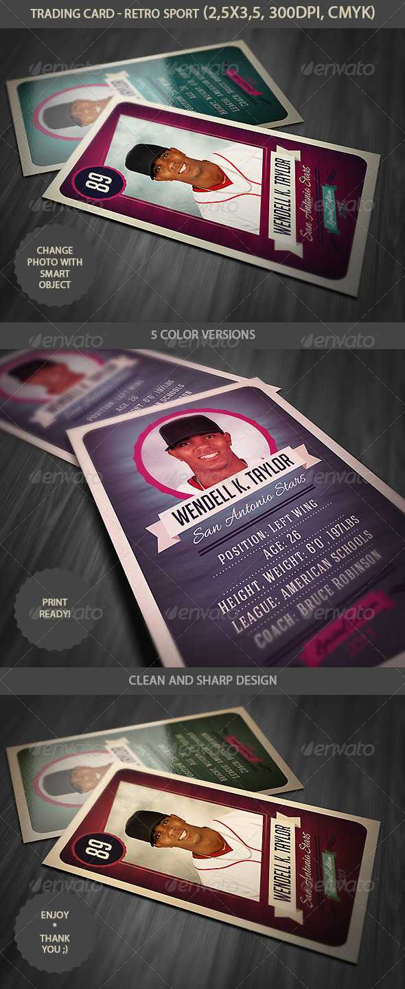 Trading Card Graphics, Designs & Templates From Graphicriver With Regard To Baseball Card Template Psd