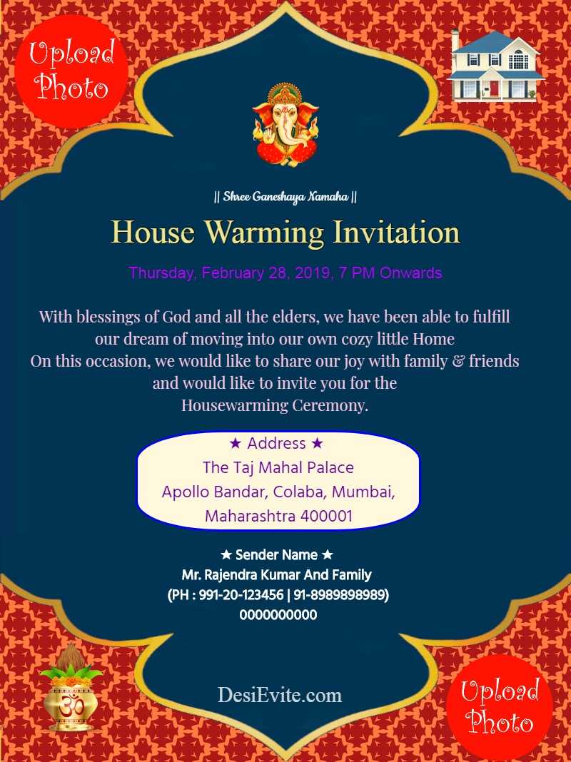 Traditional House Warming Invitation Card 3 Invitation With Free Housewarming Invitation Card Template