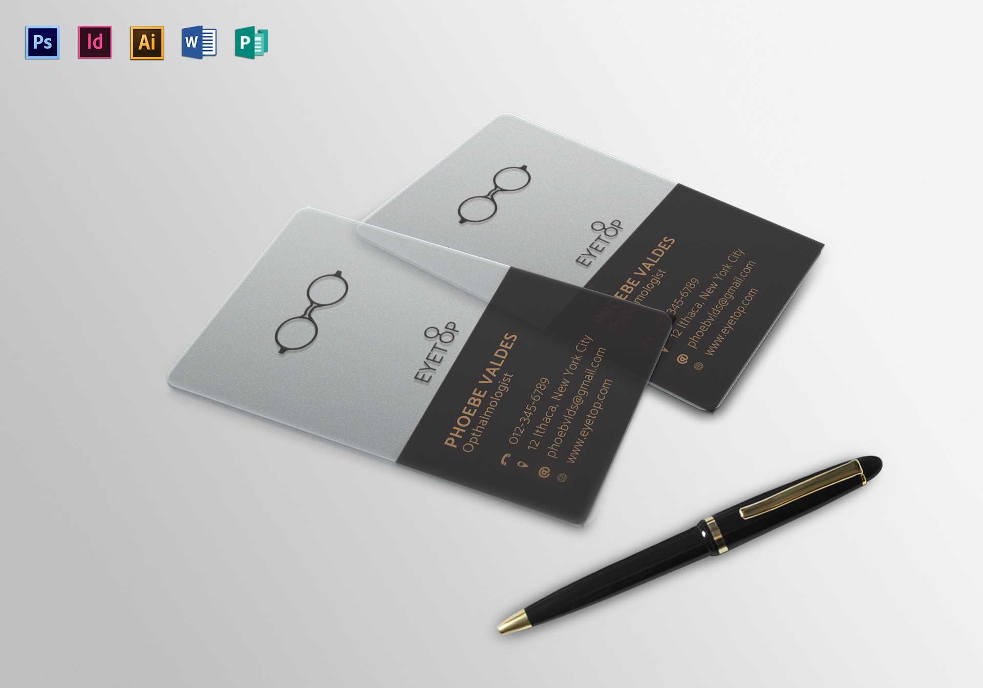 Transparent Business Card Template With Regard To Transparent Business Cards Template