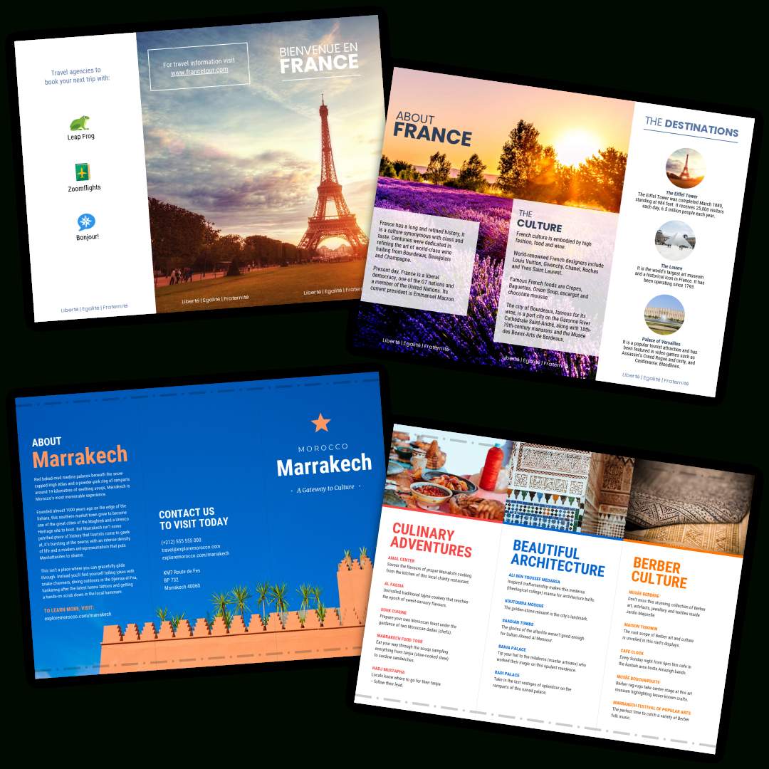 Travel Brochure Templates – Make A Travel Brochure – Venngage Throughout Island Brochure Template